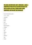 PN HESI NUTRITION EXIT VERSION 1 AND 2 CERTIFICATION EVALUATION EXAMS SET WITH NGN ACTUAL QUESTIONS AND VERIFIED DETAILED RATIONALES&period;pdf&NewLine;&NewLine;