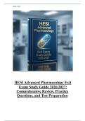 HESI Advanced Pharmacology Exit Exam Study Guide 2026&sol;2027&colon; &NewLine;Comprehensive Review&comma; Practice &NewLine;Questions&comma; and Test Preparation &NewLine;