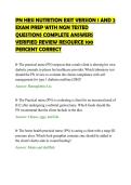 PN HESI NUTRITION EXIT VERSION 1 AND 2 EXAM PREP WITH NGN TESTED QUESTIONS COMPLETE ANSWERS VERIFIED REVIEW RESOURCE 100 PERCENT CORRECT&period;pdf&NewLine;&NewLine;