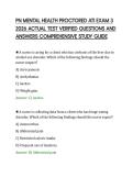 PN MENTAL HEALTH PROCTORED ATI EXAM 3 2026 ACTUAL TEST VERIFIED QUESTIONS AND ANSWERS COMPREHENSIVE STUDY GUIDE&period;pdf&NewLine;&NewLine;