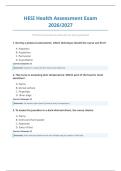 HESI Health Assessment Exam&NewLine;2026&sol;2027&NewLine;100 Practice Questions & Rationales for Nursing Students