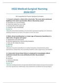 HESI Medical-Surgical Nursing&NewLine;2026&sol;2027&NewLine;150 Comprehensive Practice Questions & Answers