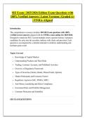 SIE Exam &vert; 2025&sol;2026 Edition Exam Questions with &NewLine;100&percnt; Verified Answers &vert; Latest Versions &vert; Graded A&plus; &NewLine;&vert; FINRA-Aligned