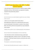 AADC Exam Questions with 100&percnt; Verified&NewLine;Correct Answers