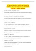Advanced Alcohol and Drug Counselor&NewLine;&lpar;AADC&rpar; Overview Questions with 100&percnt;&NewLine;Verified Correct Answers