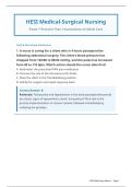 HESI Medical-Surgical Nursing&NewLine;Exam 1 Practice Test&colon; Foundations of Adult Care