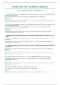 HESI PEDIATRIC NURSING 2026&sol;2027&NewLine;150 High-Yield Practice Questions&comma; Answers & Rationales