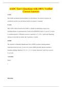 AADC Test 1 Questions with 100&percnt; Verified&NewLine;Correct Answers