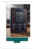 MBE Multistate Bar Examination &NewLine;2026&sol;2027 Practice Questions and &NewLine;&Tab;Test Bank&Tab; &NewLine;