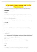 ACAS Study Guide Questions with Verified&NewLine;Correct Answers