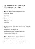 PN2 FINAL 117 PREP SET 2026 TESTED QUESTIONS WITH RATIONALE
