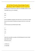 ACAS Best Practice Knowledge Exam 3&NewLine;Questions with Verified Correct Answers
