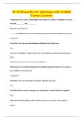 ACAS Exam Review Questions with Verified&NewLine;Correct Answers