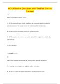 ACAS Review Questions with Verified Correct&NewLine;Answers