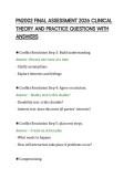 PN2002 FINAL ASSESSMENT 2026 CLINICAL THEORY AND PRACTICE QUESTIONS WITH ANSWERS&period;pdf&NewLine;&NewLine;