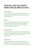 PN2002 FINAL SCRIPT 2026 COMPLETE NURSING PAPER AND VERIFIED SOLUTIONS&period;
