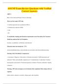 AOCNP Exam Review Questions with Verified&NewLine;Correct Answers