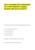 WGU C182 Objective Assessment &vert; 2026&ndash;2027 Updated Questions & Answers &vert; Study Guide