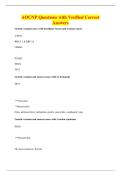 AOCNP Questions with Verified Correct&NewLine;Answers