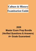 Culture & History Examination Guide PDF &vert; Cultural Studies&comma; Traditions & History Practice Questions & Exam Review 2026
