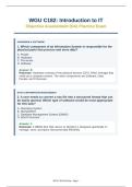 WGU C182&colon; Introduction to IT&NewLine;Objective Assessment &lpar;OA&rpar; Practice Exam