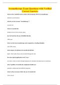 Aromatherapy Exam Questions with Verified&NewLine;Correct Answers