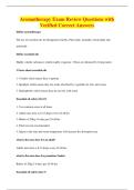 Aromatherapy Exam Review Questions with&NewLine;Verified Correct Answers