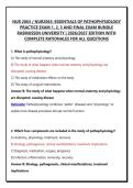 NUR 2063 &sol; NUR2063&colon; ESSENTIALS OF PATHOPHYSIOLOGY PRACTICE EXAM 1&comma; 2&comma; 3 AND FINAL EXAM BUNDLE RASMUSSEN UNIVERSITY &vert; 2026&sol;2027 EDITION WITH COMPLETE RATIONALES FOR ALL QUESTIONS