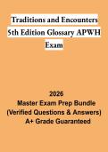 Traditions and Encounters 5th Edition Glossary APWH Exam PDF &vert; AP World History Key Terms & Study Guide 2026