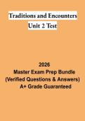 Traditions and Encounters Unit 2 Test PDF &vert; AP World History Study Guide&comma; Practice Questions & Exam Review 2026