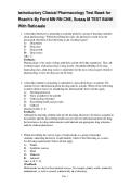 Test Bank for Roach's Introductory Clinical Pharmacology &vert; Susan M&period; Ford &vert; Questions & Rationales&NewLine;&NewLine;