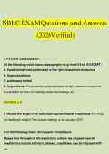 NBRC Exam Questions & Answers &vert; 2026&ndash;2027 Respiratory Therapy Exam Prep &vert; Study Guide