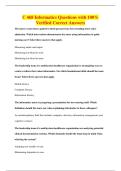 C 468 Informatics Questions with 100&percnt;&NewLine;Verified Correct Answers