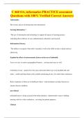 C 468 OA&comma; informatics PRACTICE assesment&NewLine;Questions with 100&percnt; Verified Correct Answers