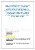 HESI PN COMPREHENSIVE REVIEW ACCURATE COMPREHENSIVE PRACTICE EXAM WITH ALL POSSIBLE APPROVED WELL ELABORATED PRACTICE QUESTIONS AND 100&percnt; CORRECT VERIFIED ANSWERS WITH DETAILED RATIONALES PLUS EXPERT ANSWER KEY &lpar;100&percnt; CORRECT VERIFIED SOLUTIONS&rpar; 2026-2027 C
