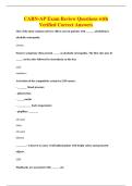 CARN-AP Exam Review Questions with&NewLine;Verified Correct Answers