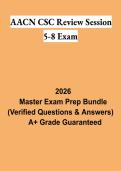 AACN CSC Review Session 5&ndash;8 Exam PDF &vert; Cardiac Surgery Certification Study Guide&comma; Practice Questions & Exam Review 2026