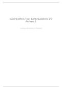 Nursing Ethics Test Bank&colon; Comprehensive Q&A for Exam Prep