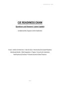 CJE READINESS EXAM&NewLine;Questions and Answers&vert; Latest Update&NewLine;