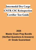 Intermodal Dry Cargo Container CSC Reinspection Certifier Test Guide PDF &vert; Container Inspection Study Guide & Exam Prep 2026