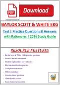Baylor Scott & White EKG Test &vert; Practice Questions & Answers with Rationales &vert; 2026 Study Guide