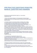 PPR PRACTICE QUESTIONS FROM PPR MANUAL QUESTIOS AND ANSWERS