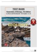 Test Bank - Essentials of Biology&comma; 7th Edition by Mader and Windelspecht&comma; All 32 Chapters Covered&comma; Verified Latest Edition