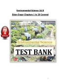 Test Bank For Environmental Science 16&sol;E&NewLine;Eldon Enger Chapters 1 to 20 Covered