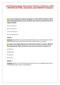 ATI Pharmacology Final Exam Version 3 Practice 2026&NewLine;UPDATED ACTUAL Questions and CORRECT Answers