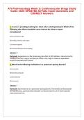 ATI Pharmacology Week 3&colon; Cardiovascular Drugs Study&NewLine;Guide 2026 UPDATED ACTUAL Exam Questions and&NewLine;CORRECT Answers