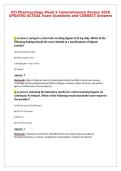 ATI Pharmacology Week 9 Comprehensive Review 2026&NewLine;UPDATED ACTUAL Exam Questions and CORRECT Answers