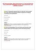 ATI Pharmacology&colon; Drug Interactions & Contraindications&NewLine;Pack 2026&sol;2027 UPDATED ACTUAL Exam Questions and&NewLine;CORRECT Answers