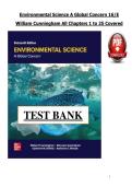 Test Bank For Environmental Science A Global Concern 16&sol;E&NewLine;William Cunningham All Chapters 1 to 25 Covered