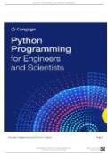 TEST BANK FOR Python Programming for Engineers and Scientists 1st Edition